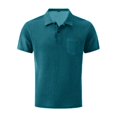 thumbnail image 2 of Breeze Polo Shirts for Men Short Sleeve Beer Belly Collared Textured Shirt Stretchy Quick Dry Golf Casual Cool Tops, M, 2 of 6