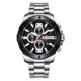 thumbnail image 1 of CURREN 8336 Reloj de pulsera de cuarzo para hombre Pantalla de fecha luminosa 1/10 Segundo Eccomum Reloj masculino, 1 of 5