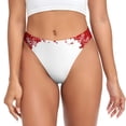 thumbnail image 1 of Balery Winter Christmas Snowflake Tangas de Algodón para Mujer con Estampado – Ropa Interior Sexy, Transpirable, G-string-X-Small, 1 of 6