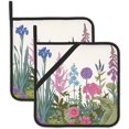 thumbnail image 1 of Faty-T 2 Pack Lemon Pot Holders for Kitchen Heat Resistant, Summer Lemons Flowers Potholders for Kitchens Washable for Cooking & Baking & Microwave, 1 of 14