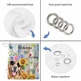 thumbnail image 3 of Spring Dog Shower Curtain Set - Small 36" x 72" Washable Bathtub Curtain with 12 Hooks, Retro Watercolor Botanical Floral Sunflower Waterproof Fabric Stall Shower Curtains for Bathroom/Bathtub Décor, 3 of 6