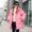 Pink, variant on Liyamei Girls Hooded Padded Jacket with Zipper for Winter Warm Mid Length Coat Size 3-4 Years