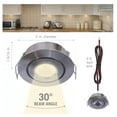thumbnail image 4 of Armacost Lighting 2 in. Bright White Recessed LED Swivel Puck Light, Brushed Steel, 4 of 7