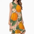 thumbnail image 2 of Fresh Citrus Casual Sleeveless Loose Sundress Dress For Women Summer Dress Daily Woman, 2 of 4