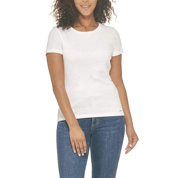 DKNY Women's Cotton Crew Neck Short Sleeve Tee (1679439)