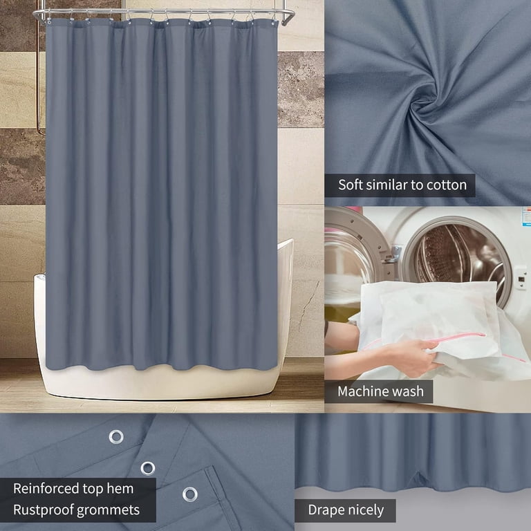Raynbeau Frosted Shower Curtain Liner With Magnets - Waterproof PEVA, Standard Size 72x72 Inches, Easy Clean