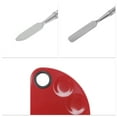 thumbnail image 3 of Unique Bargains 1 Set Foundation Spatula and Palette Set Durable Semicircle Makeup Artist Tools Red, 3 of 5