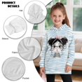 thumbnail image 6 of Xoenoiee Girl Bow Stripe Print Long Hoodies for Girls Long Sleeve Hooded Sweatshirts Dress Outwear Fit Tunic Athletic Hooded Pullover Sweatshirt with Pocket Sweater for Teenagers, 11-12 Years, 6 of 7