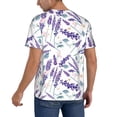 thumbnail image 2 of Uemuo Lavender Flowers Print Mens Polo Shirts Baseball T-shirt Performance Short Sleeve Golf Shirt Moisture Wicking Athletic Casual Collared T-Shirt-4X-Large, 2 of 7