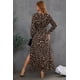 thumbnail image 1 of ABPHQTO Vestido largo de leopardo con cuello en V y manga con puños sexy para mujer, 1 of 5