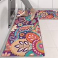 thumbnail image 2 of Kitchen Rugs Sets Of 2,Multicolor Paisley and Floral Pattern Anti Fatigue Kitchen Mat Rugs Non Slip Washable,Decorative Kitchen Floor Mats for Kitchen,Sink,Laundry,17"X47", 2 of 5