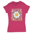 thumbnail image 5 of Better Together T-Shirt Vintage Retro Boho Style 70s Floral Vibe Hippie Peace Love Friendship Bohemian Women's Tee, 5 of 7