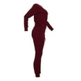 thumbnail image 5 of YWDJ Cute Pants for Women Trendy Women Tracksuits Sportswear Long Sleeve Pullover Trousers Casual Suit Wine L, 5 of 6