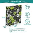 thumbnail image 3 of FORMRS 3 Ring Binder with Pockets 1.5" D-Rings Clip Board 200 Sheets Capacity, White Flower Pattern, 3 of 8