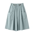 thumbnail image 7 of Ihhxva Women's Bermuda Shorts Relaxed Fit Elastic Waist Button Detail Pockets Stretchable Summer Casual Beach Workout Lounge M-4XL, 7 of 7