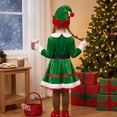 thumbnail image 6 of Elf Cosplay， Elf Outfits， Green Christmas Dress Costume Outfit Set for Holiday Party Celebrations Cosplay Clothes Elf Outfits Christmas Decoration Festive Role Play Dress Up Seasonal Events Gift, 6 of 9