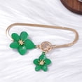 thumbnail image 3 of YYKihy French High End Design Alloy Flower Anklet Light European And American Fashion Simple Female Style, 3 of 9