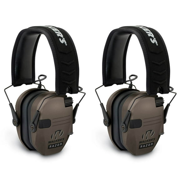 Walker Couvre-oreilles de Protection Auditive Électronique Mince Rasoir (2 Pack)