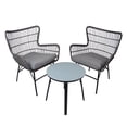 thumbnail image 2 of Alpine Corporation 35"H Outdoor Resin Wicker Conversation Three-Piece Set, 2 of 5