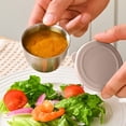 thumbnail image 4 of TIMIFIS Sauce Cup .7oz Spices Dressing Container To Go Reusable Stainless Steel Dipping Condimen Cups For Lunch Bento Box Small Condiment Leakproof Silica Lids New Home Essentials, 4 of 6