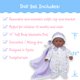 thumbnail image 2 of JC Toys La Baby Boutique African American 11 inch Small Soft Body Baby Doll dressed in Purple for Children 12 Months and older, 2 of 5
