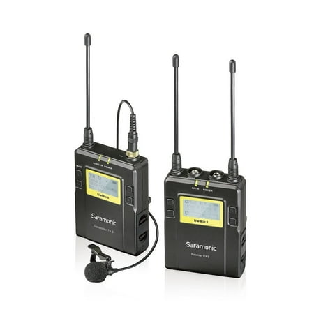 Saramonic UWMIC9 96-Channel Digital UHF Wireless Lavalier Microphone System (UWMIC9) with Bodypack Transmitter, Portable Receiver, Lav Mic, Shoe Mount, XLR/3.5mm Outputs