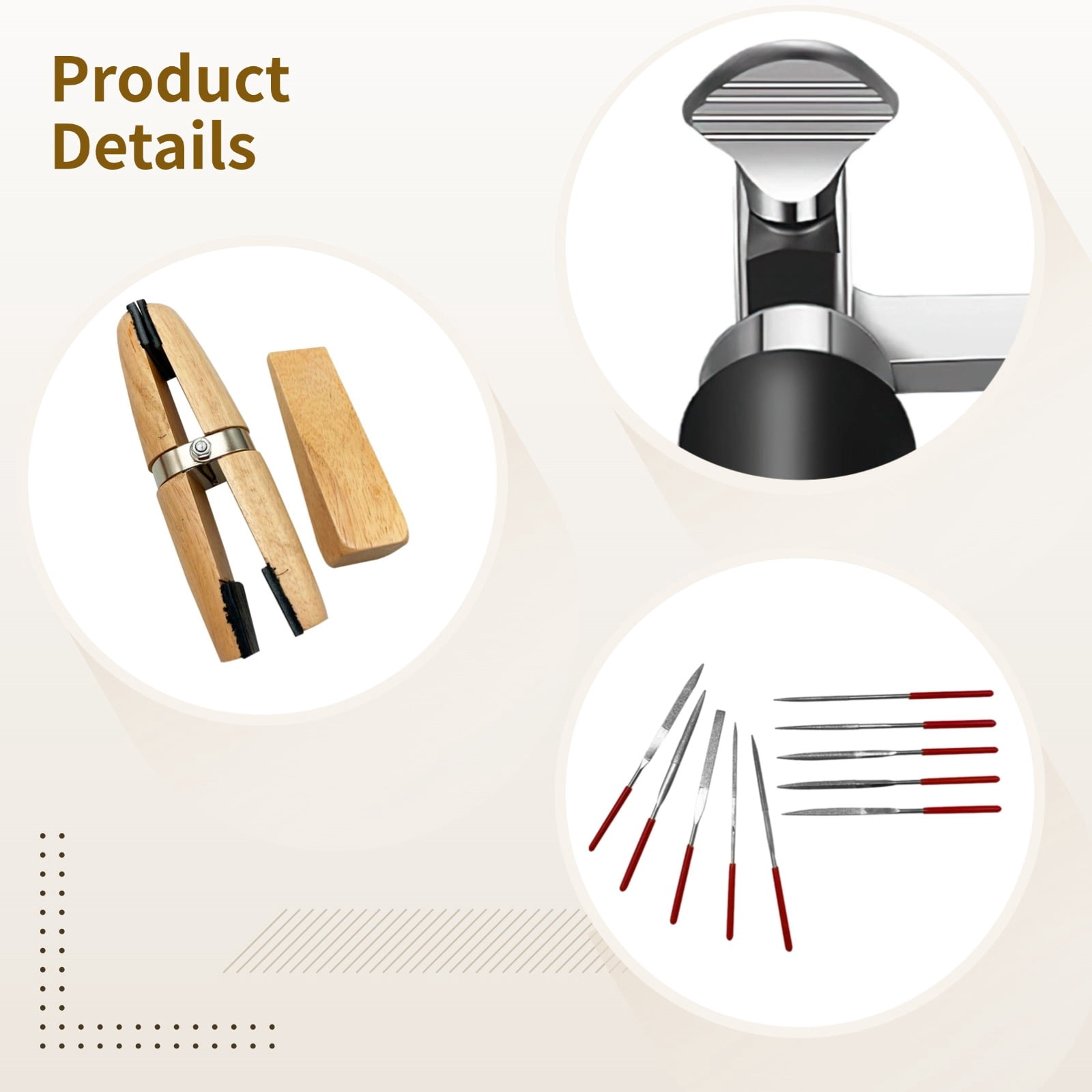 Jewelry Making Tools Professional Kit, Complete Jewelry Tool Set with Wooden Ring Mandrel, Steel Wire Cutter, Mini Diamond Needle Files, Copper Rings