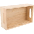 thumbnail image 1 of RENACLIPY 1Pack Wood Tool Box with Handles for Office Workspace Khaki Rectangular 25.00X15.00X7.80Cm, 1 of 6