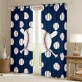 thumbnail image 2 of Manfei Baseball Game Black Out Curtains,Ball Sport Curtains Pack of 2 (42x63 Each),White Deepblue Bedroom Curtains For Girls Kids,Super Cozy Room Decor, 2 of 6