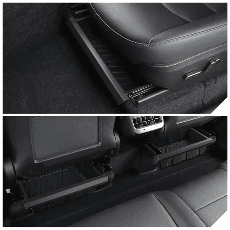 For Tesla Model Y Juniper Storage Box For Tesla Model Y Under Seat Drawer Type Tray Car Accessories