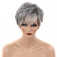 thumbnail image 3 of SUCS Real Remy Human Hair Topper Toupee Clip Hairpiece Lace Top Wig For Women + Multicolor, 3 of 7