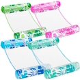 thumbnail image 1 of 4 Packs Hammock Pool Floats Adults, 4-in-1 Multi-Purpose Inflatable Pool Floaties PVC Water Hammock Lounge (Blue, Pink, Cyan, Green), 1 of 5