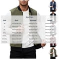 thumbnail image 3 of Riecok Mens Fleece Vests for Outdoors Sleeveless Stand Collar Zip up Jackets Thermal Solid Warm Casual Outerwear with Pockets Army Green XL, 3 of 5
