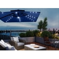thumbnail image 3 of Bingirl 10 ft. Steel 2-Tier Square Patio Umbrella in Navy Blue with Cross Base Offset Hanging and 360 Degree Rotation Adjustable, 3 of 8
