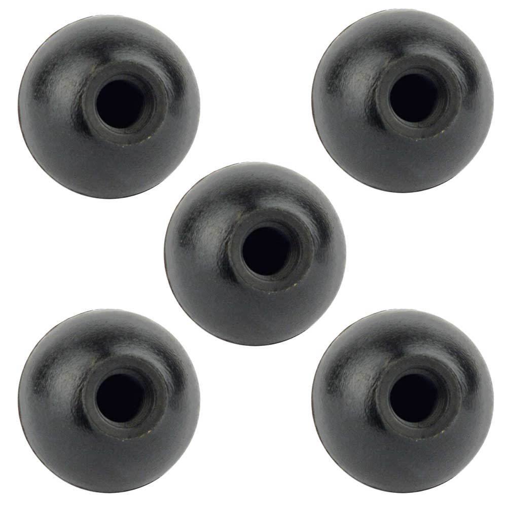 5PK Round Ball Knob Thread 5/1618 Threaded