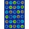 thumbnail image 3 of Joy Carpets Kid Essentials Watercolor Spots 5'4" x 7'8" Indoor Area Rug in Color Marine, 3 of 7
