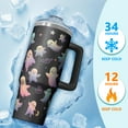 thumbnail image 4 of Halloween Skull 30 Oz Tumbler with Handle and Straw, Gothic Stainless Steel Insulated Mug, Spooky Holiday Gift, 4 of 5