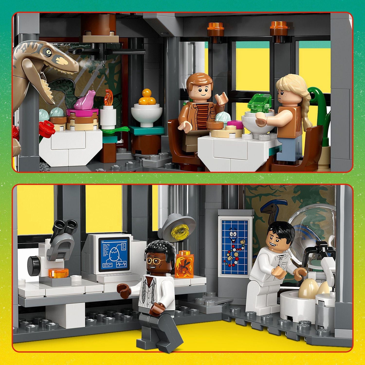 LEGO Jurassic Park Visitor Center: T. rex & Raptor Attack 76961 Buildable Dinosaur Toy, Gift for Teens and Kids Aged 12 and Up, Including a Dino Skeleton Figure, 6 Minifigures and More