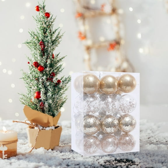 RXMEKW Personalized Christmas Ornaments 6Cm Pet Transparent Balls, Colorful Christmas Tree Decorations