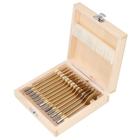 

clearance 13Pcs Woodworking Flat Bit High Carbon Steel 1/4in Hex Shank Spade Drill Bit Set Hole Cutter