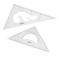 thumbnail image 6 of yotijay 2 Pack 45/60 Degree Geometry Triangle Ruler Drawing Drafting Set Clear 30cm, 6 of 9