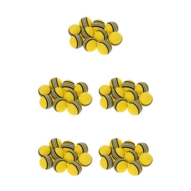 Justharion 10 EVA Foam Sponge Golf Balls for Effective Swing Practice Training Yellow Style A 5Set