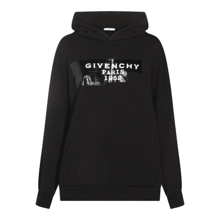 Givenchy Modern Black Hoodie With Glossy Patch (Women s)
