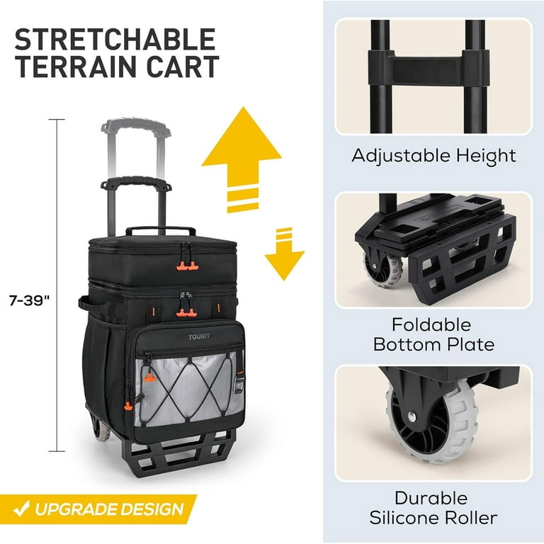 Igloo Cooler TOURIT Portable 50-Can Collapsible Rolling Soft