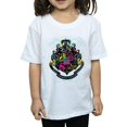 thumbnail image 3 of Harry Potter Girls Neon Hogwarts Crest Cotton T-Shirt, 3 of 5