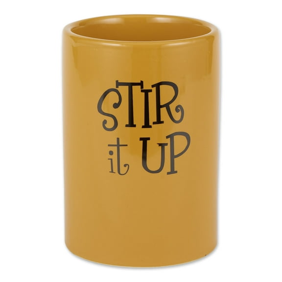 DII Honey Gold Stir It Up Ceramic Utensil Holder