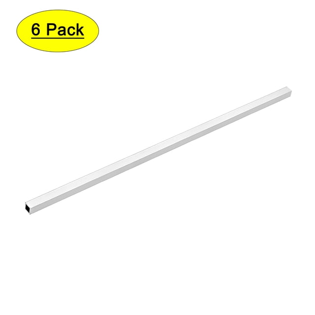 Tubo cuadrado de aluminio Uxcell 6063, tubos rectos sin costura 8 x 8 x 1 x 300mm