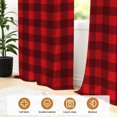 thumbnail image 3 of Tchckioa Merry Christmas Red Grid Blackout Curtains,Thermal Insulated Grommet Drapel for Living Room(2 Panels,52x84), 3 of 7