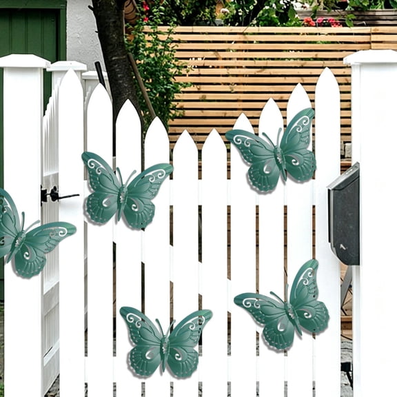 Iron Butterfly Wall Decor - Outdoor Garden Fence Ornament, Weather-Resistant Metal Art for Patios, Balconies & Courtyards, Durable Handcrafted Garden Accent