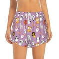 thumbnail image 2 of Goofa Lovely Animals Printed Women 2 in 1 Running Shorts,Quick Dry Athletic Workout Shorts,High Waisted Athletic Shorts with Liner Pockets-XX-Large, 2 of 9